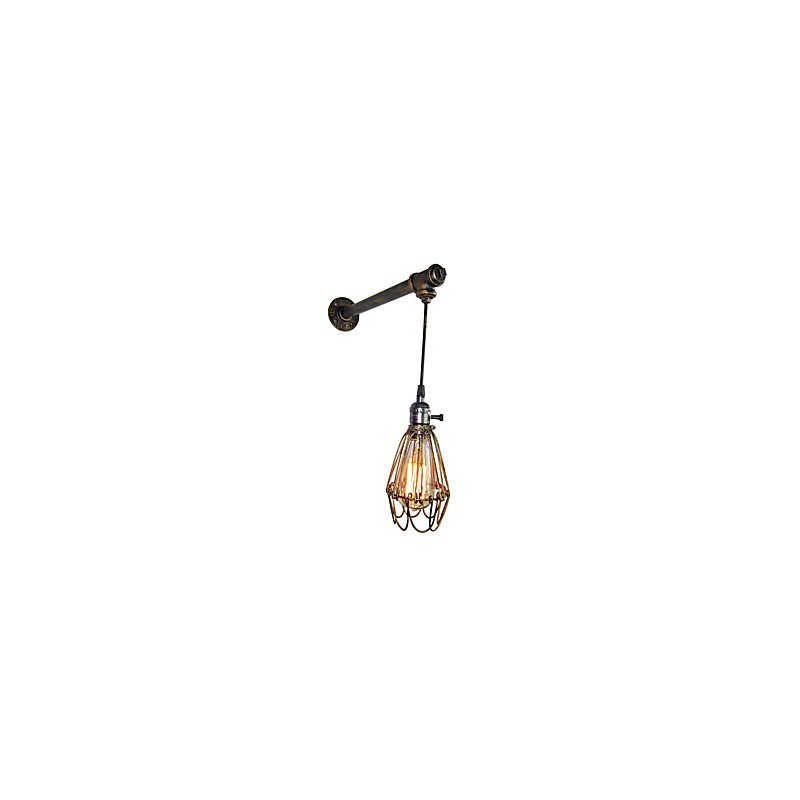 Apliques de pared vintage tipo loft con interruptor, estilo industrial Edison, estilo simplicidad, base de metal.