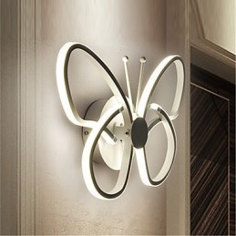 Lámparas de pared modernas con forma de mariposa, creativas, de metal y acrílico, para sala de estar, pasillo, dormitorio, hotel, habitación, lámpara de noche.