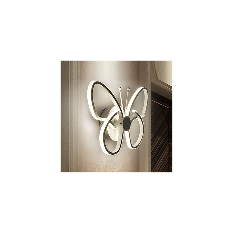 Lámparas de pared modernas con forma de mariposa, creativas, de metal y acrílico, para sala de estar, pasillo, dormitorio, hotel, habitación, lámpara de noche.