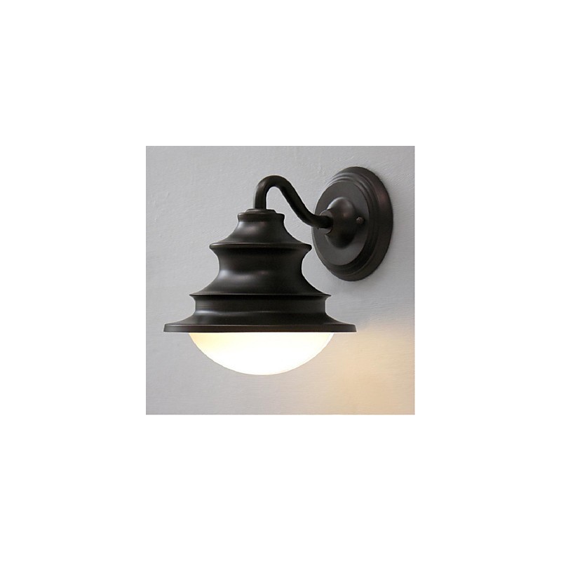 Apliques de pared con luz ambiental de arco con pintura rústica de cabaña de autodistribución