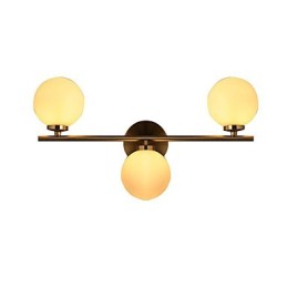 Lámpara de pared de vidrio moderna contemporánea de bronce con característica para apliques de pared de estilo mini.