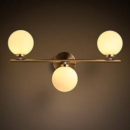 Lámpara de pared de vidrio moderna contemporánea de bronce con característica para apliques de pared de estilo mini.