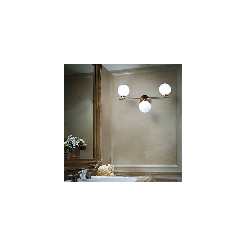 Lámpara de pared de vidrio moderna contemporánea de bronce con característica para apliques de pared de estilo mini.