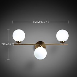 Lámpara de pared de vidrio moderna contemporánea de bronce con característica para apliques de pared de estilo mini.