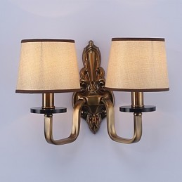 Apliques de pared con luz descendente, tradicionales, clásicos, galvanizados, con protección ocular