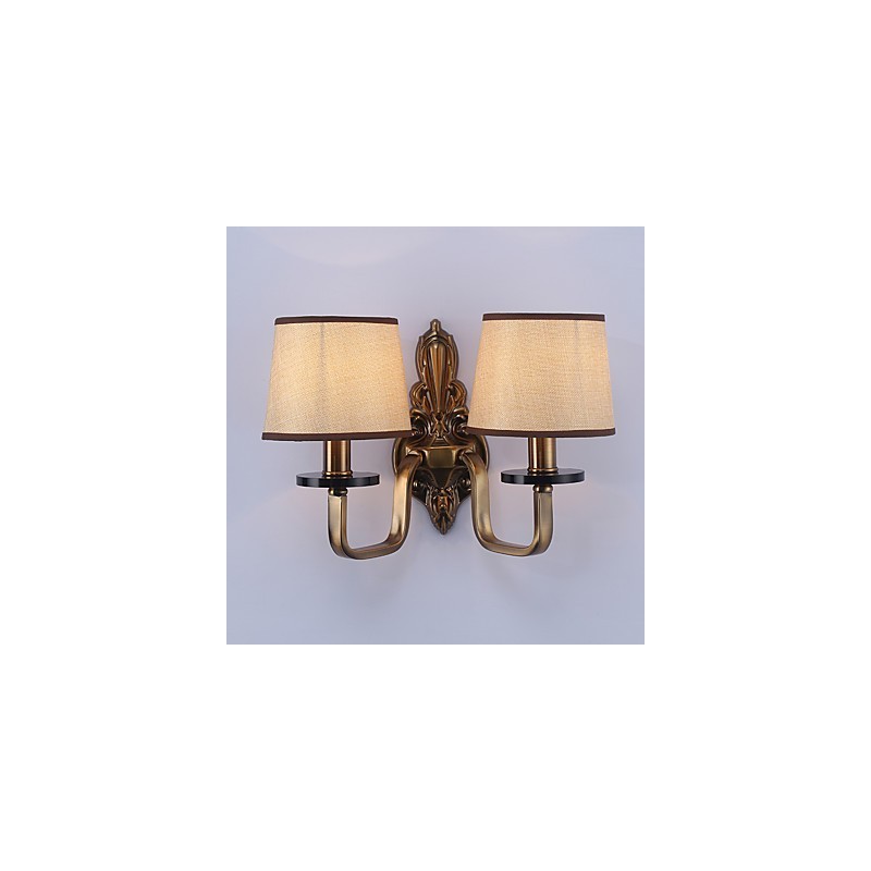 Apliques de pared con luz descendente, tradicionales, clásicos, galvanizados, con protección ocular