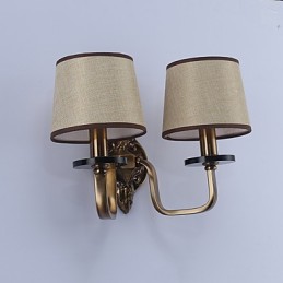 Apliques de pared con luz descendente, tradicionales, clásicos, galvanizados, con protección ocular