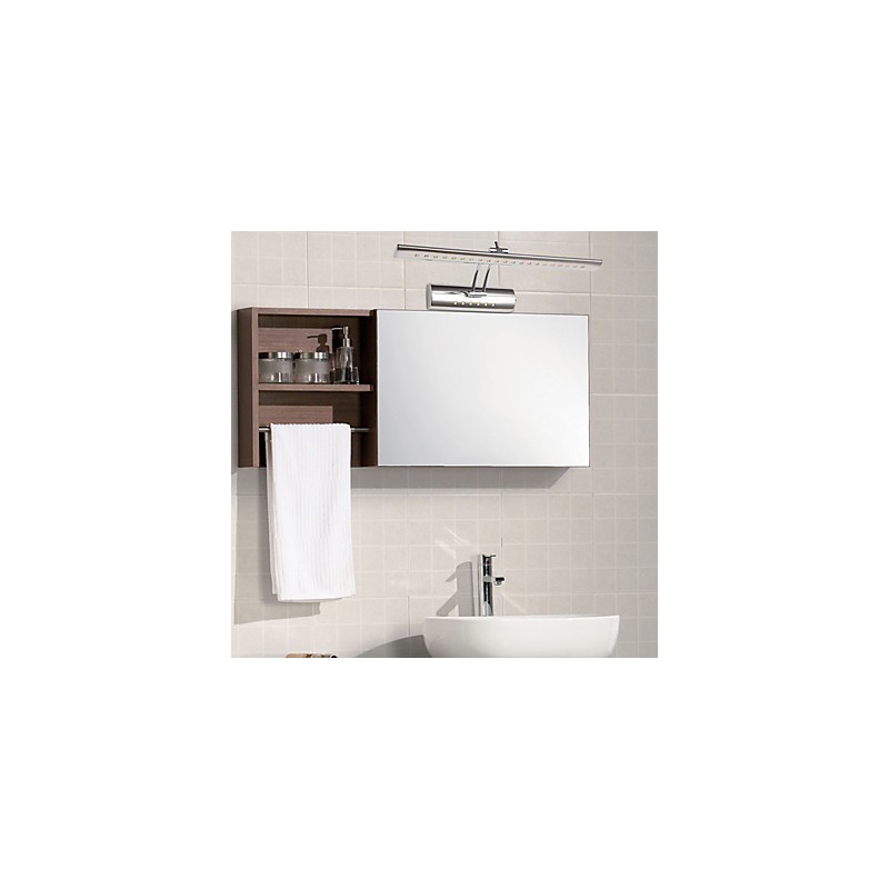 Lámpara de pared moderna y contemporánea con acabado galvanizado para iluminación de baño.