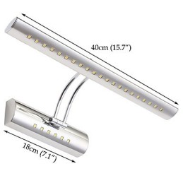 Lámpara de pared moderna y contemporánea con acabado galvanizado para iluminación de baño.