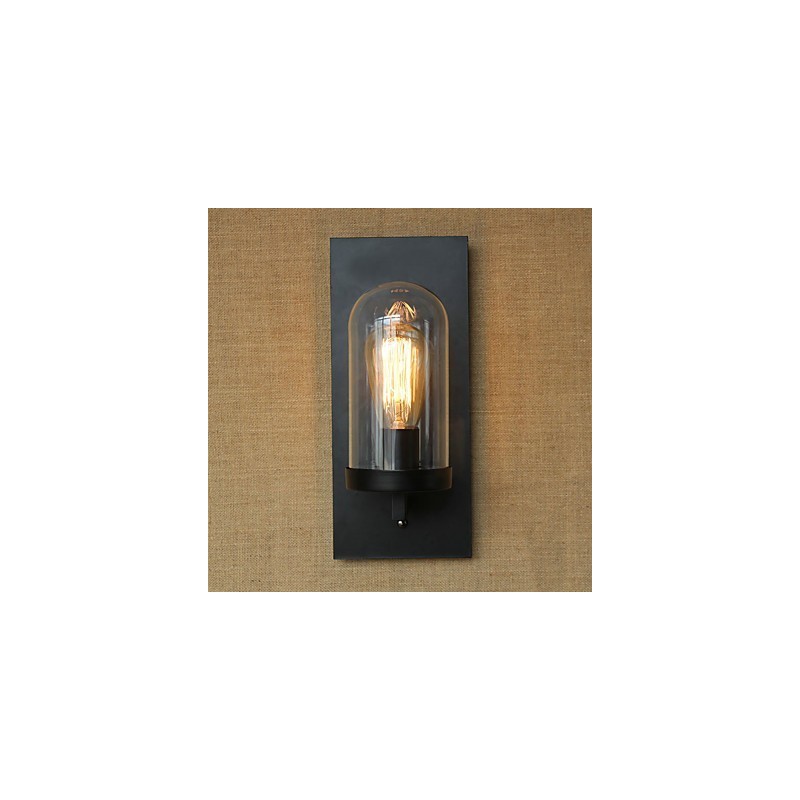 Lámpara de pared Edison de un solo cabezal de cristal con diseño de pasillo y escaleras de estilo americano minimalista y moderno creativo para restaurante y bar.
