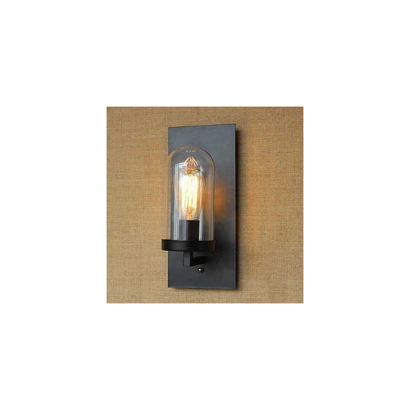 Lámpara de pared Edison de un solo cabezal de cristal con diseño de pasillo y escaleras de estilo americano minimalista y moderno creativo para restaurante y bar.