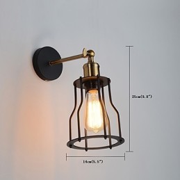 Apliques de pared vintage estilo loft, estilo industrial Edison, estilo simplicidad, base de metal.