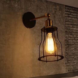 Apliques de pared vintage estilo loft, estilo industrial Edison, estilo simplicidad, base de metal.