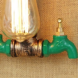 Aplique de pared con luz ambiental estilo mini con pintura retro campestre