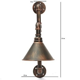 Lámparas de pared con forma de tubería de agua, estilo industrial retro, creativas, de metal, para restaurantes, cafeterías, bares, mesas de bar, apliques de pared.