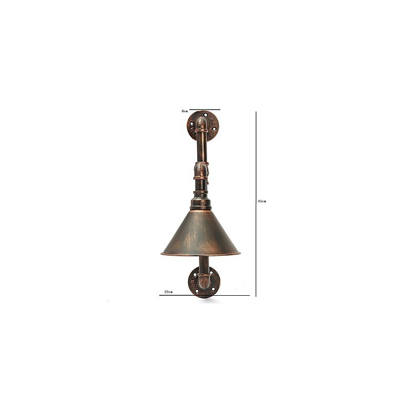 Lámparas de pared con forma de tubería de agua, estilo industrial retro, creativas, de metal, para restaurantes, cafeterías, bares, mesas de bar, apliques de pared.