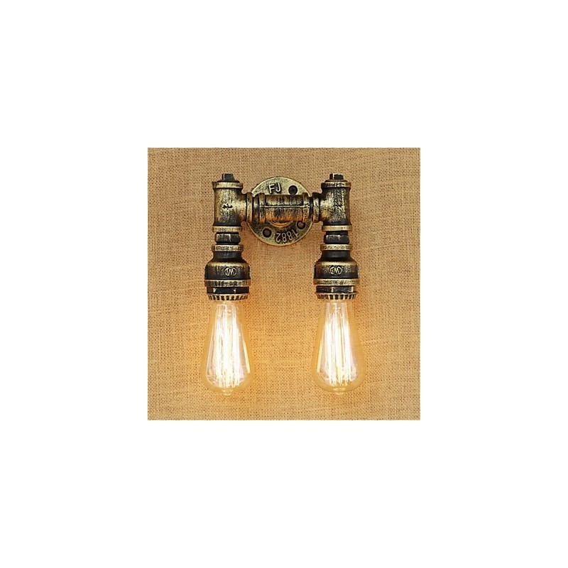 Apliques de pared con luz ambiental estilo mini con pintura retro rústica de estilo campestre.