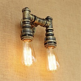 Apliques de pared con luz ambiental estilo mini con pintura retro rústica de estilo campestre.