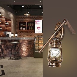 Característica de pintura rústica de cabaña para apliques de pared de estilo mini, luz de pared C