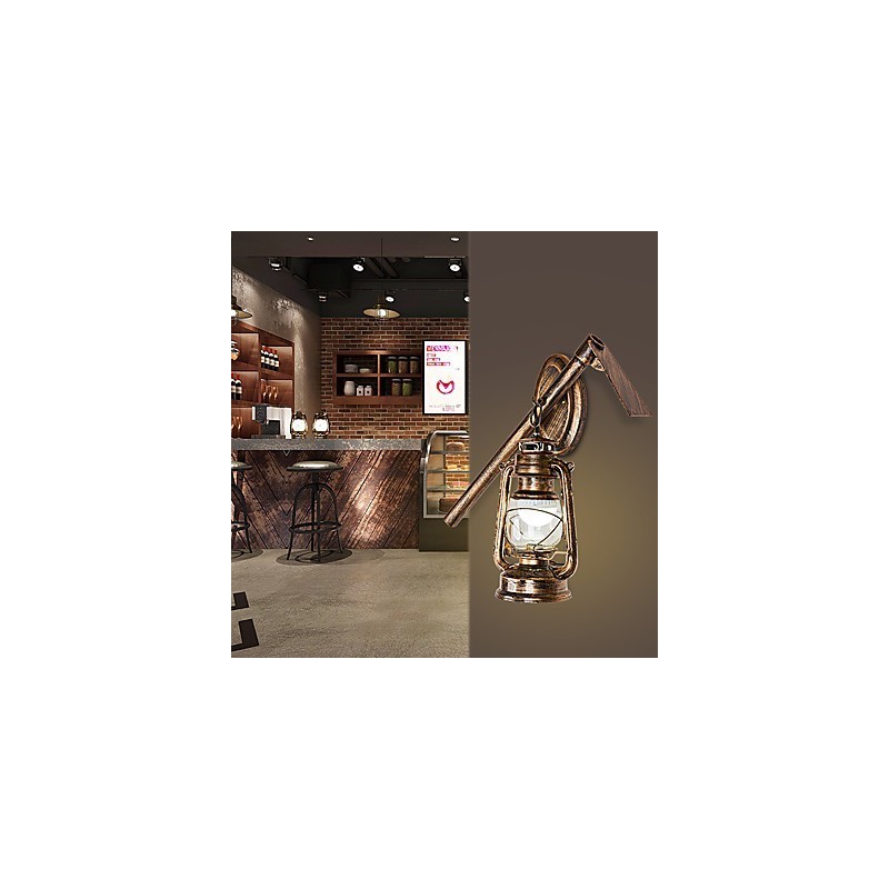 Característica de pintura rústica de cabaña para apliques de pared de estilo mini, luz de pared C