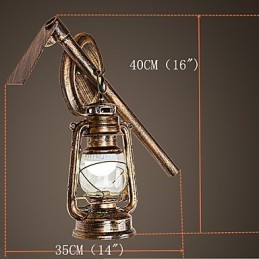 Característica de pintura rústica de cabaña para apliques de pared de estilo mini, luz de pared C