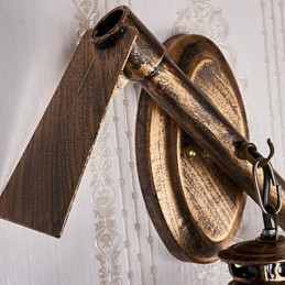 Característica de pintura rústica de cabaña para apliques de pared de estilo mini, luz de pared C