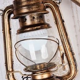 Característica de pintura rústica de cabaña para apliques de pared de estilo mini, luz de pared C