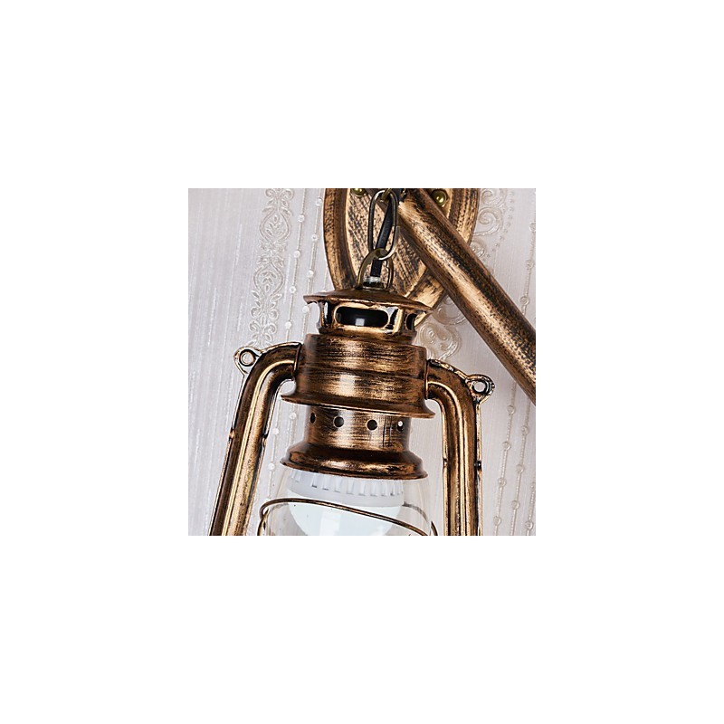 Característica de pintura rústica de cabaña para apliques de pared de estilo mini, luz de pared C