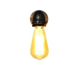 Aplique de pared rústico tradicional clásico de latón antiguo para luz ambiental.