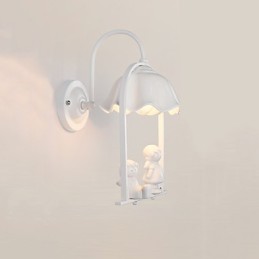 Apliques de pared con luz ambiental y protección ocular con pintura contemporánea moderna