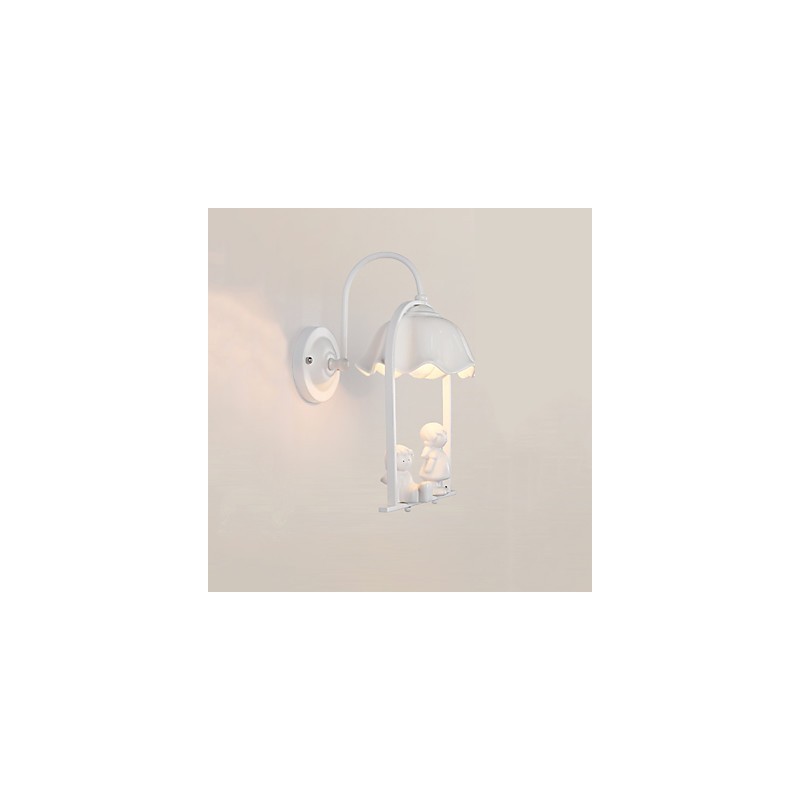 Apliques de pared con luz ambiental y protección ocular con pintura contemporánea moderna