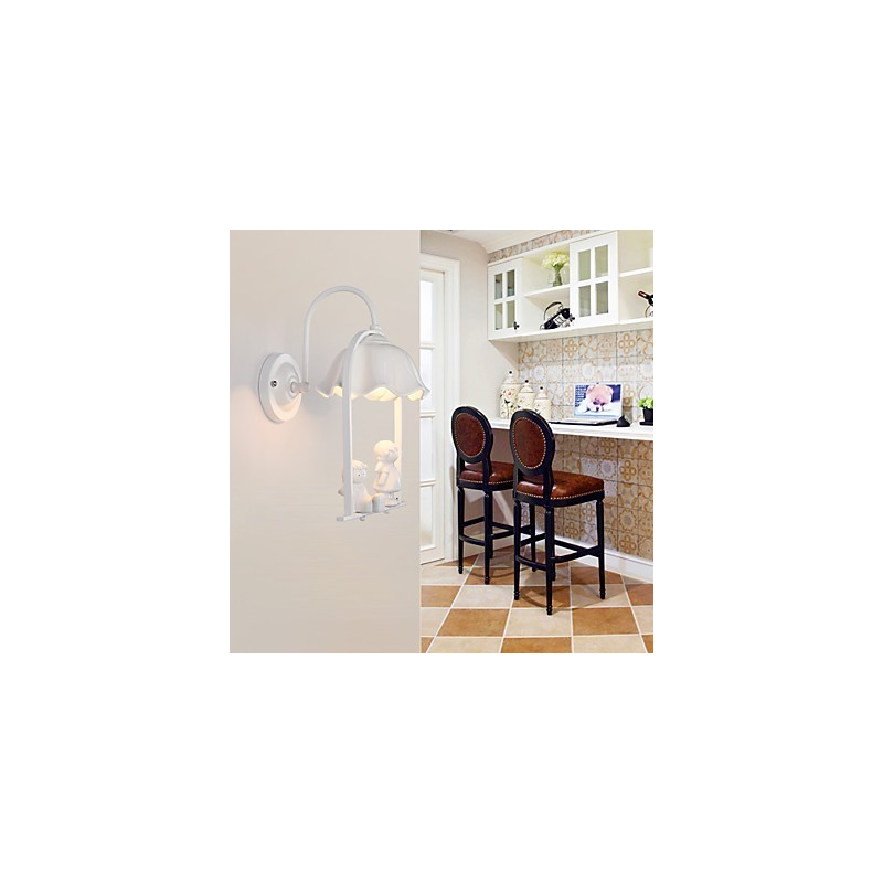 Apliques de pared con luz ambiental y protección ocular con pintura contemporánea moderna