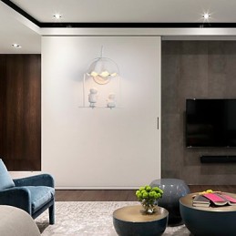 Apliques de pared con luz ambiental y protección ocular con pintura contemporánea moderna