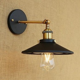 Aplique de pared con luz ambiental estilo mini con pintura retro campestre