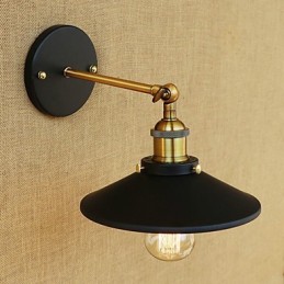 Aplique de pared con luz ambiental estilo mini con pintura retro campestre