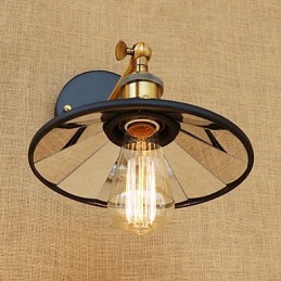 Aplique de pared con luz ambiental estilo mini con pintura retro campestre