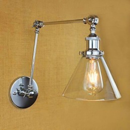 Lámparas de brazo oscilante con protección ocular estilo mini, estilo galvanizado retro campestre