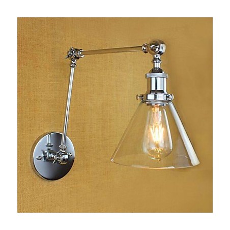 Lámparas de brazo oscilante con protección ocular estilo mini, estilo galvanizado retro campestre