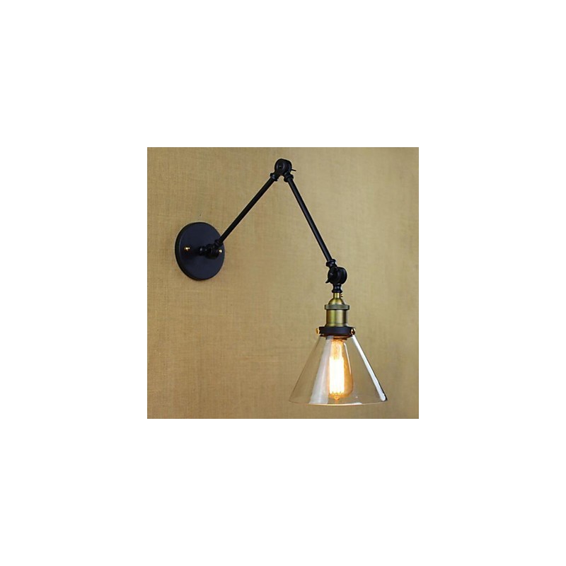 Lámparas de brazo oscilante con protección ocular estilo mini, estilo galvanizado retro campestre