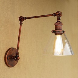 Lámparas de brazo oscilante con protección ocular estilo mini, estilo galvanizado retro campestre