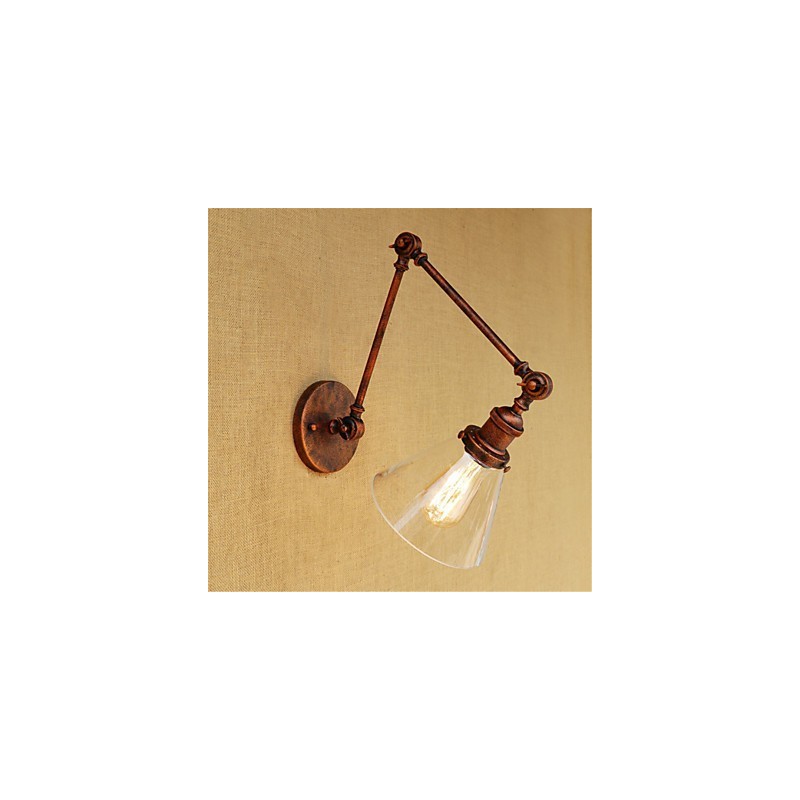 Lámparas de brazo oscilante con protección ocular estilo mini, estilo galvanizado retro campestre