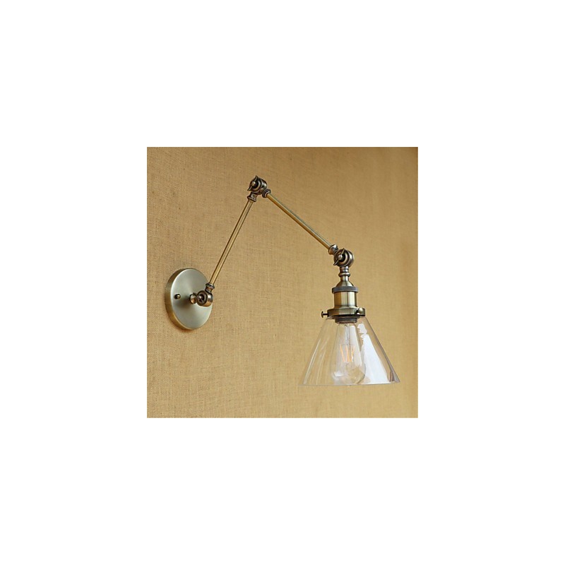 Lámparas de brazo oscilante con protección ocular estilo mini, estilo galvanizado retro campestre