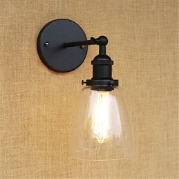 Apliques de pared con luz ambiental y protección ocular de estilo mini con pintura retro campestre