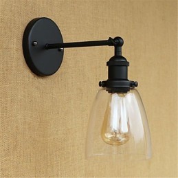Apliques de pared con luz ambiental y protección ocular de estilo mini con pintura retro campestre
