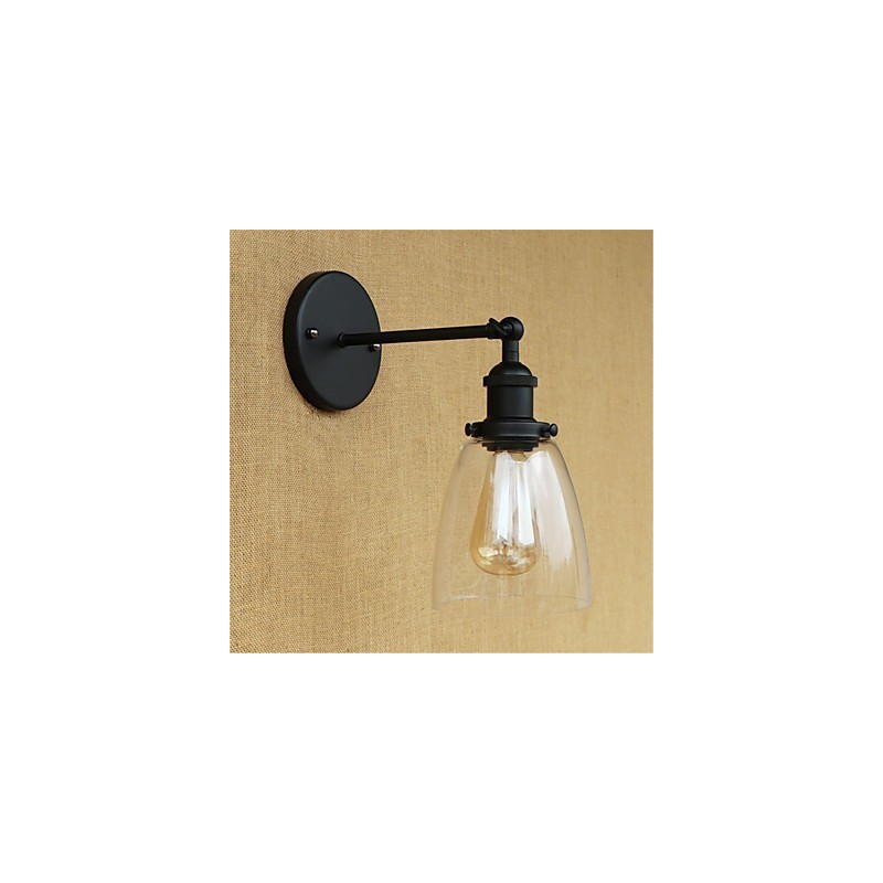 Apliques de pared con luz ambiental y protección ocular de estilo mini con pintura retro campestre