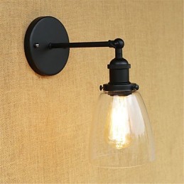 Apliques de pared con luz ambiental y protección ocular de estilo mini con pintura retro campestre
