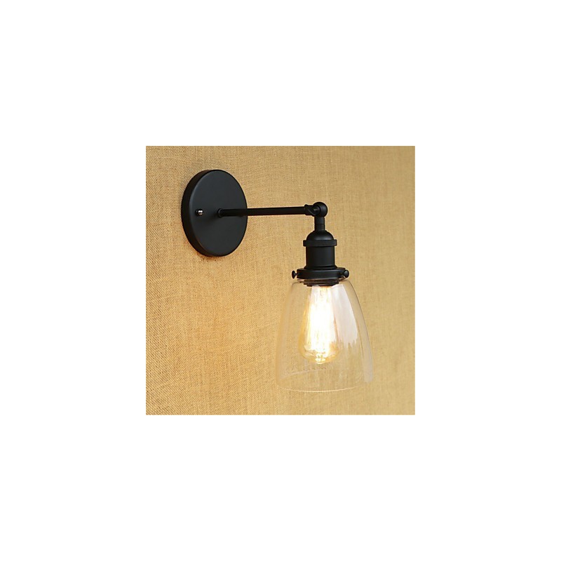 Apliques de pared con luz ambiental y protección ocular de estilo mini con pintura retro campestre
