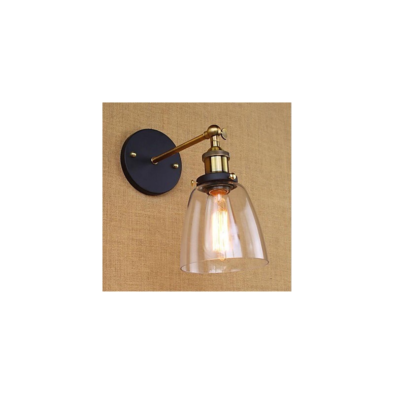 Apliques de pared con luz ambiental y protección ocular de estilo mini con pintura retro campestre