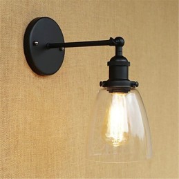 Apliques de pared con luz ambiental y protección ocular de estilo mini con pintura retro campestre