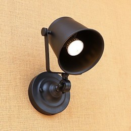 Pintura retro rústica estilo cabaña para pared con luz ambiental y protección ocular de estilo mini